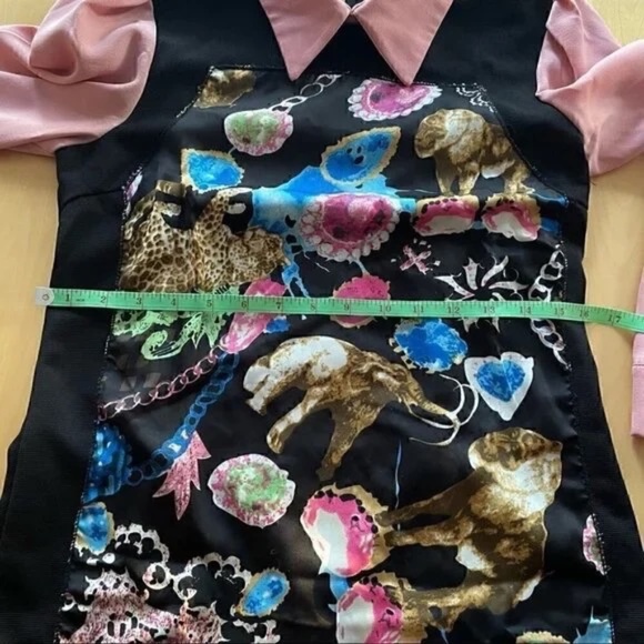 Victoria by Victoria Beckham Colour Block With Silk Overlay Shift Dress,… - Picture 12 of 15